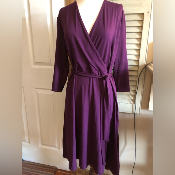 knee length dresses for ladies Sofia Black Pleated Wrap Dress